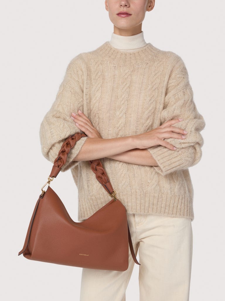 Coccinelle Boheme Medium - Cognac / Noir