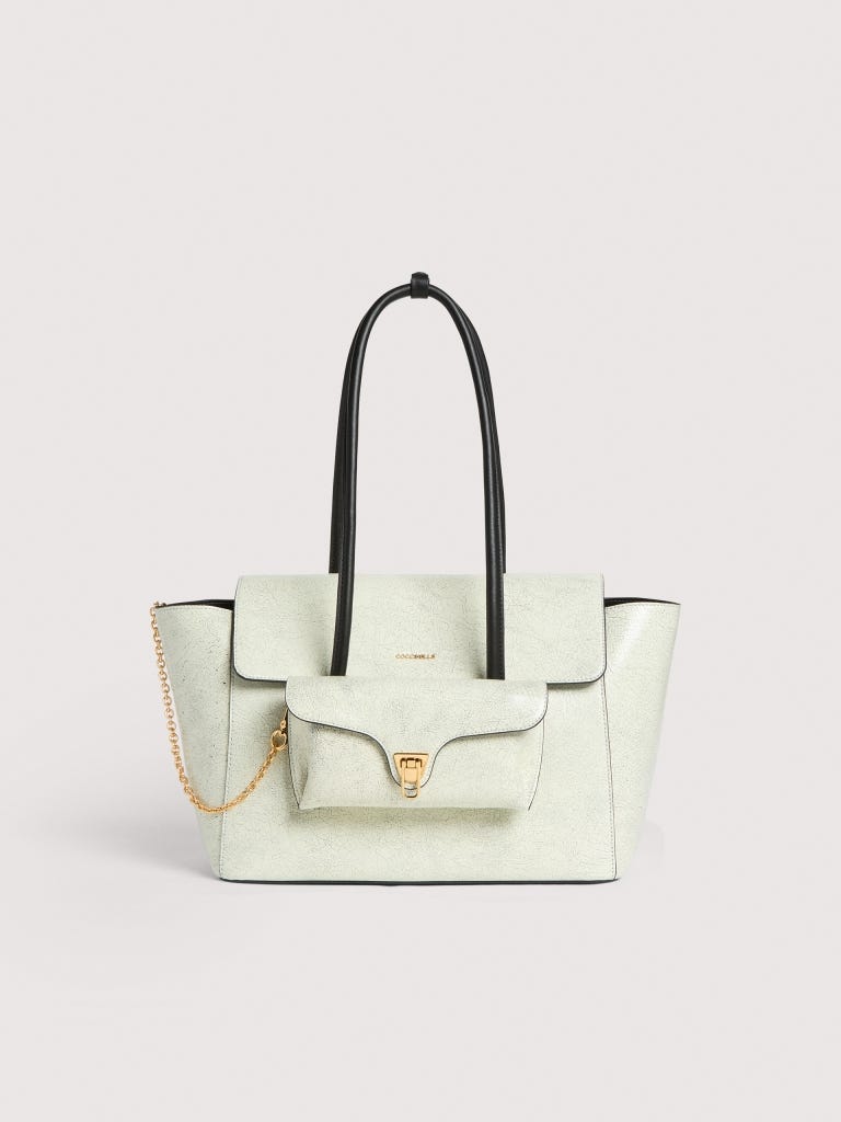 Coccinelle Double Beat Large - Snow / Noir