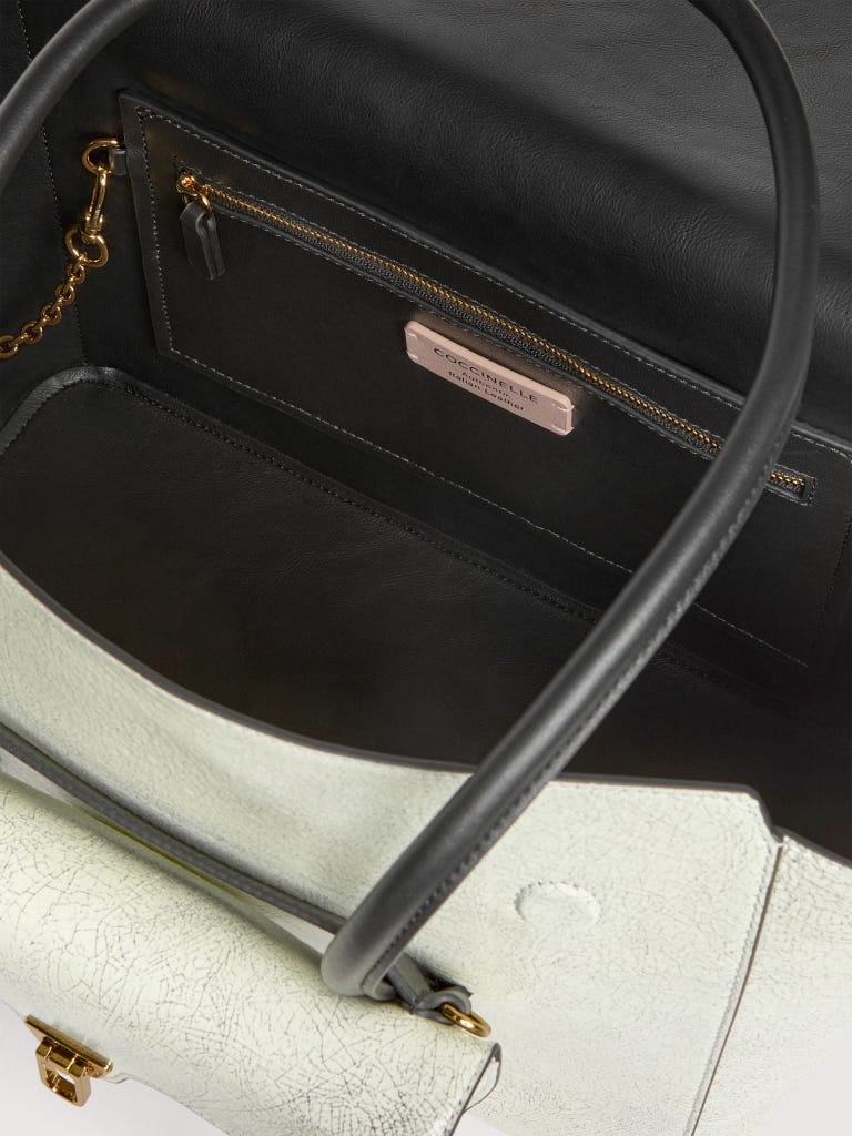 Coccinelle Double Beat Large - Snow / Noir