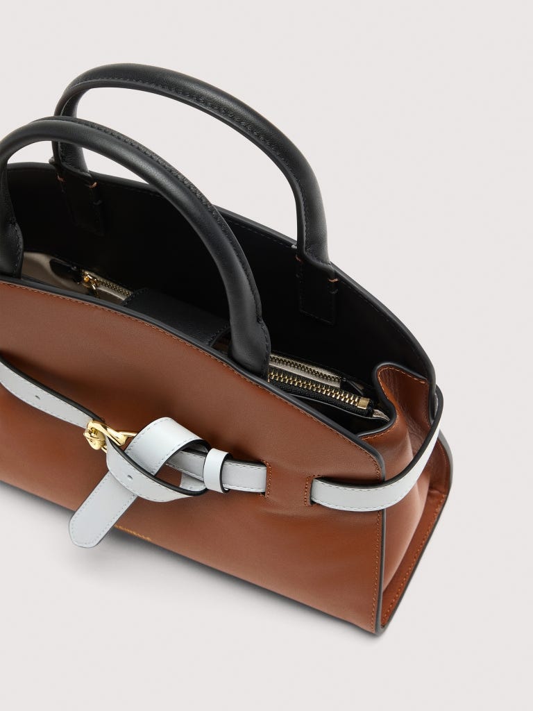 Coccinelle Sabine Small - Cognac / Noir / Snow