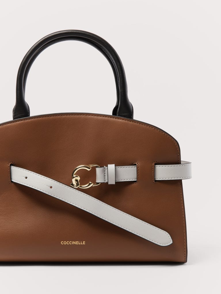 Coccinelle Sabine Small - Cognac / Noir / Snow