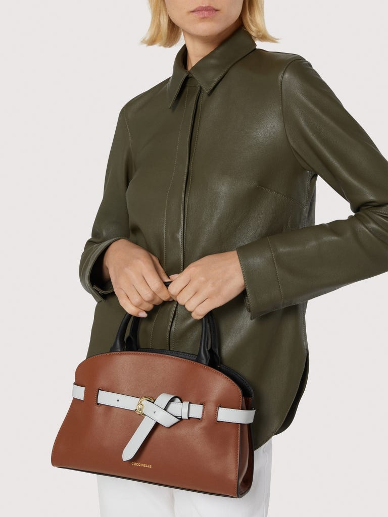 Coccinelle Sabine Small - Cognac / Noir / Snow