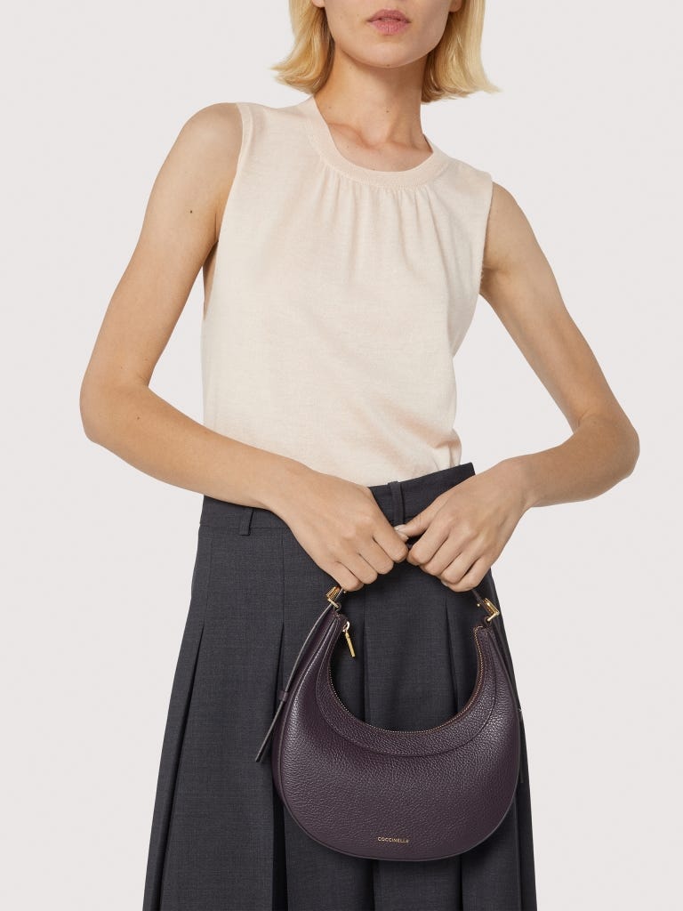 Coccinelle Whisper Mini - Prune