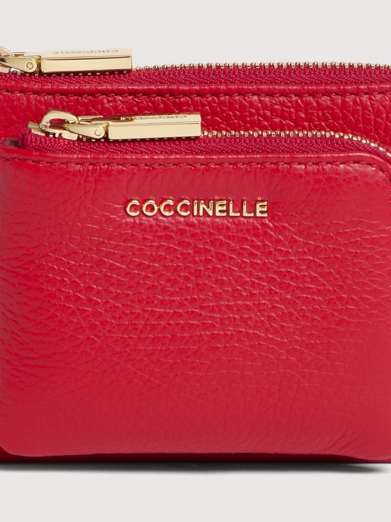 Coccinelle Metallic Small - Scarlet