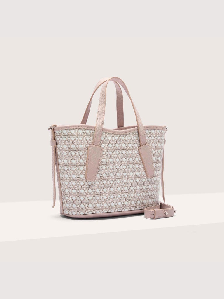 Coccinelle New Never Without Bag Coated Monogram Small - Multi Blanco / Rosette