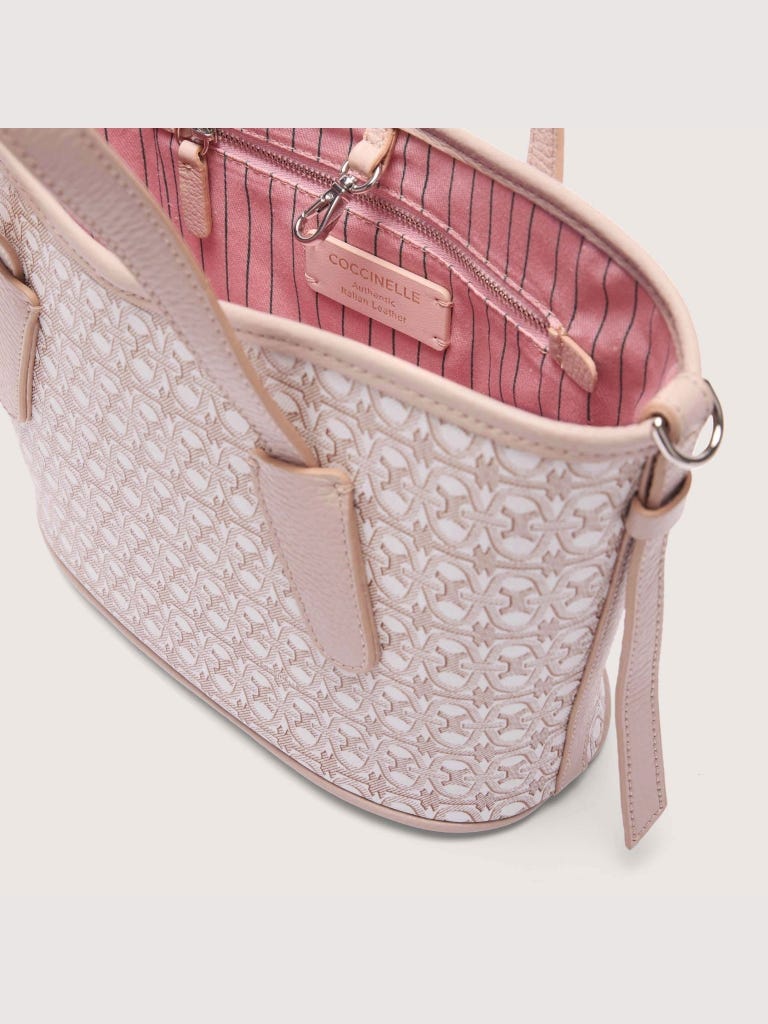 Coccinelle New Never Without Bag Coated Monogram Small - Multi Blanco / Rosette