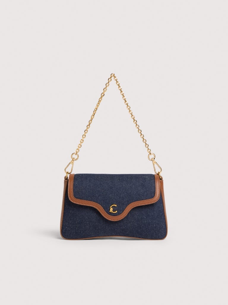 Coccinelle C-me Mini - Blue Denim / Cognac