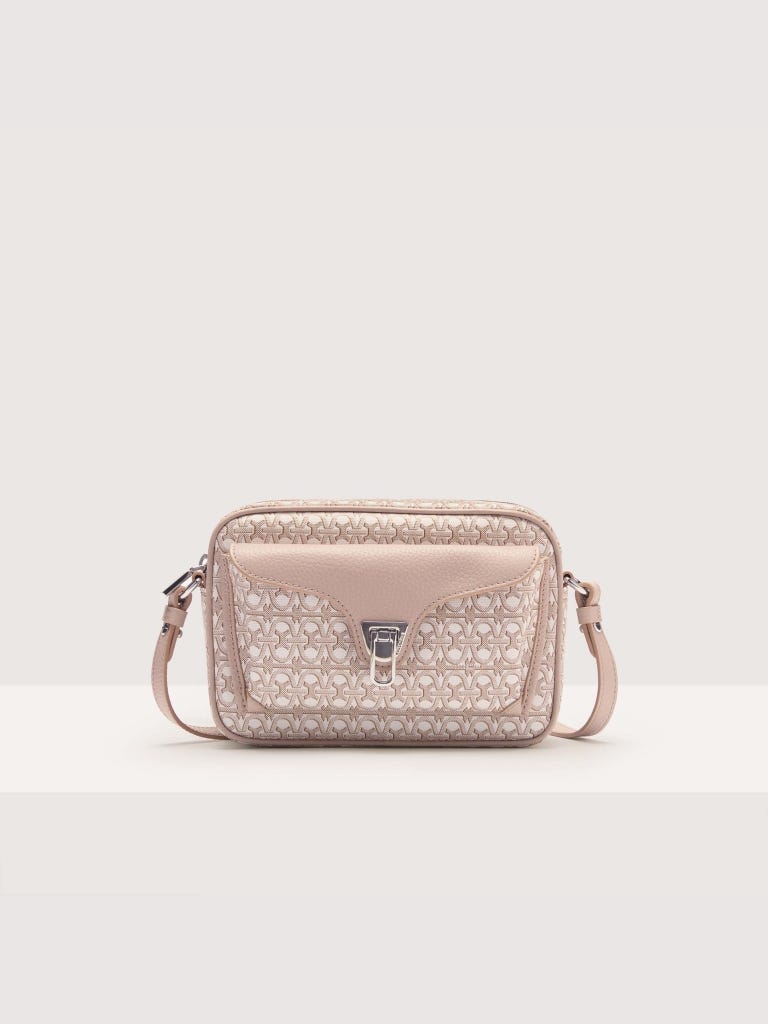 Coccinelle Beat Coated Monogram Small - Multi Blanco / Rosette