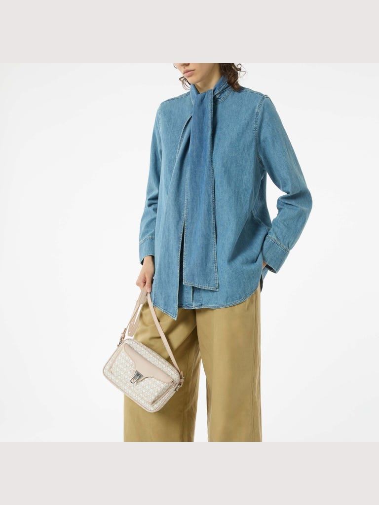 Coccinelle Beat Coated Monogram Small - Multi Blanco / Rosette