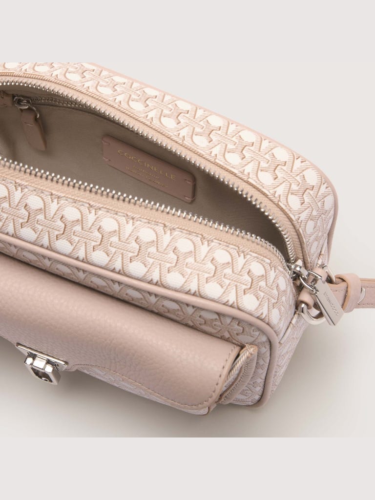 Coccinelle Beat Coated Monogram Small - Multi Blanco / Rosette