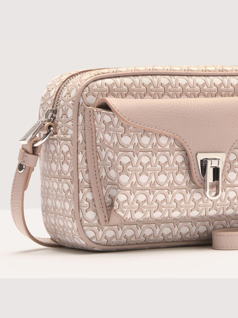 Coccinelle Beat Coated Monogram Small - Multi Blanco / Rosette