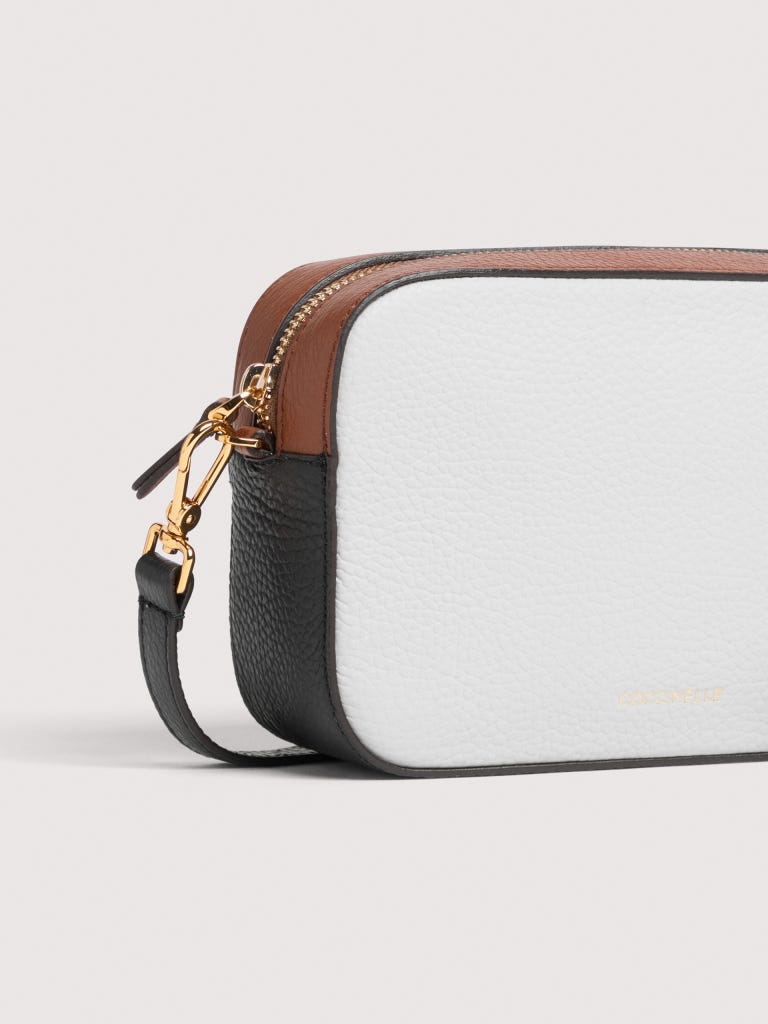 Coccinelle Tebe Small - Snow / Cognac / Noir