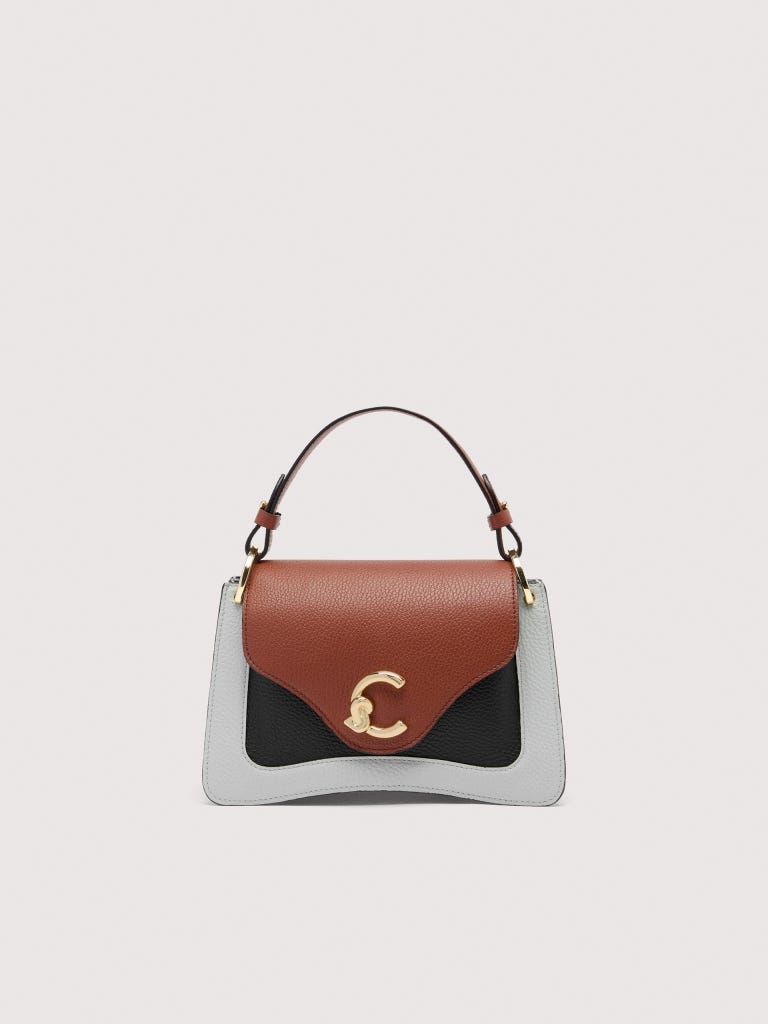 Coccinelle C-me Small - Snow / Cognac / Noir