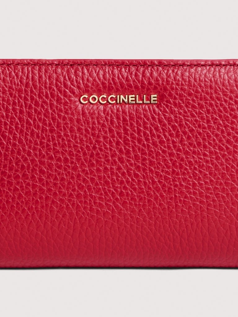Coccinelle Metallic Large - Scarlet