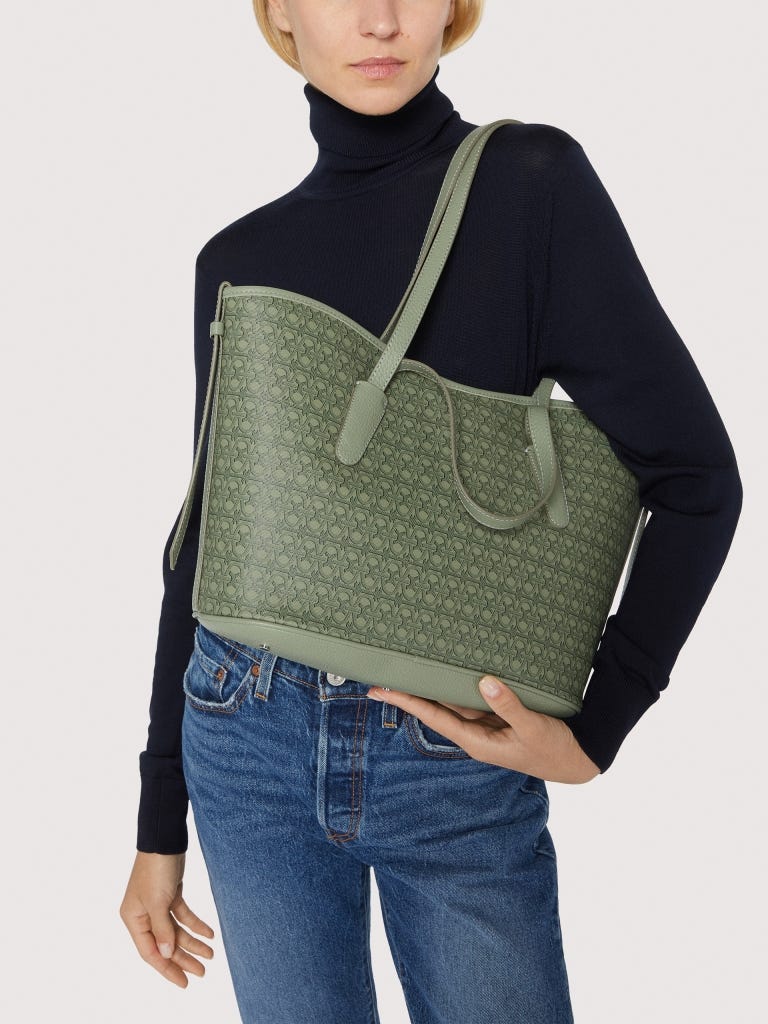 Coccinelle Never Without Bag Medium - Multi Greenery / Greenery