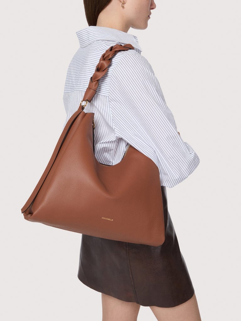 Coccinelle Boheme Medium - Cognac / Noir