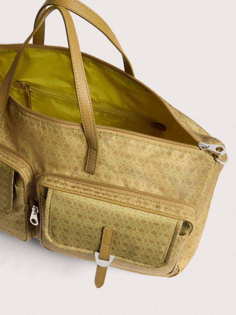 Coccinelle Smart To Go Campus Medium - Multi Seagrass / Seagrass