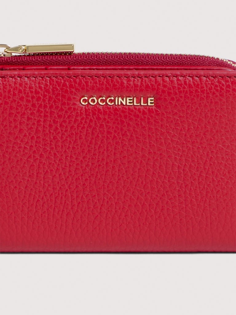 Coccinelle Metallic Small - Scarlet