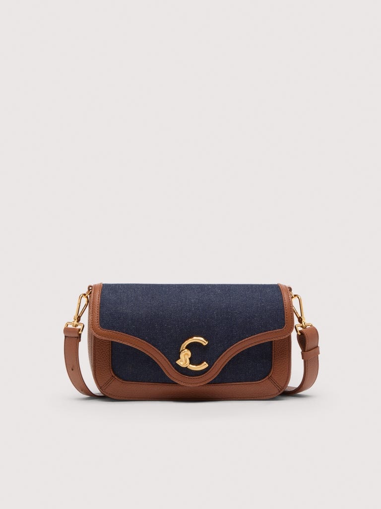 Coccinelle C-me Medium - Blue Denim / Cognac