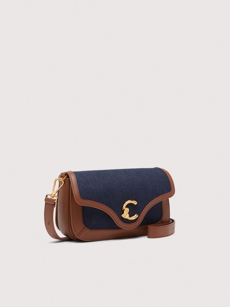 Coccinelle C-me Medium - Blue Denim / Cognac