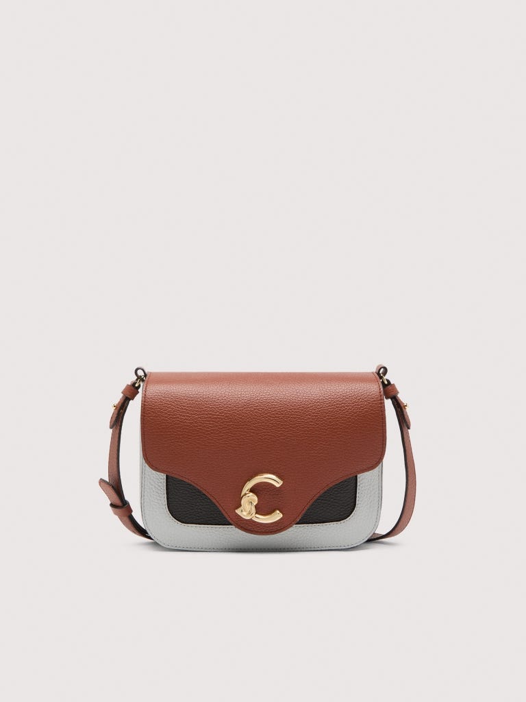 Coccinelle C-me Small - Snow / Cognac / Noir